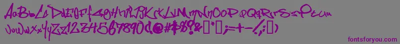 フォントSomesb – 紫色のフォント、灰色の背景
