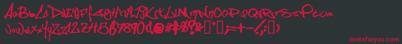 Somesb Font – Red Fonts on Black Background