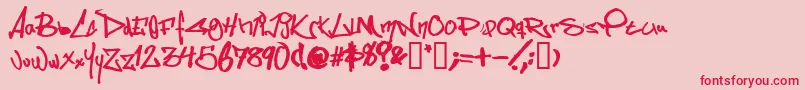 Somesb Font – Red Fonts on Pink Background