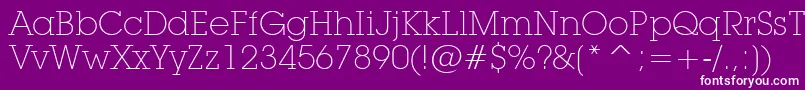 fuente LubalinGraphExtraLightBt – Fuentes Blancas Sobre Fondo Morado