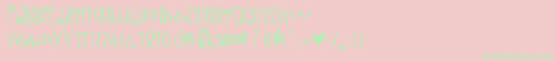Sundaysneakerfun Font – Green Fonts on Pink Background