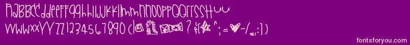 Sundaysneakerfun Font – Pink Fonts on Purple Background