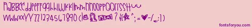 Sundaysneakerfun Font – Purple Fonts on Pink Background