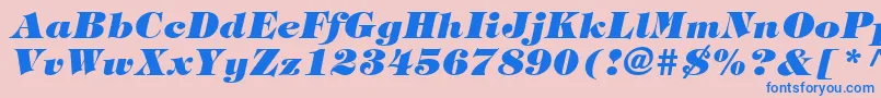 SophisticateBlackSsiExtraBoldItalic Font – Blue Fonts on Pink Background