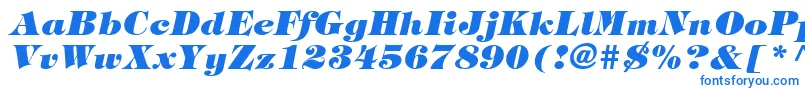 SophisticateBlackSsiExtraBoldItalic Font – Blue Fonts on White Background