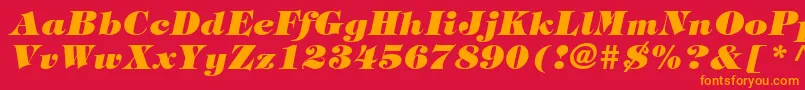 SophisticateBlackSsiExtraBoldItalic Font – Orange Fonts on Red Background