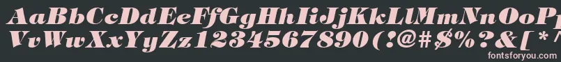 SophisticateBlackSsiExtraBoldItalic Font – Pink Fonts on Black Background