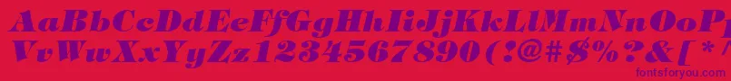 SophisticateBlackSsiExtraBoldItalic Font – Purple Fonts on Red Background