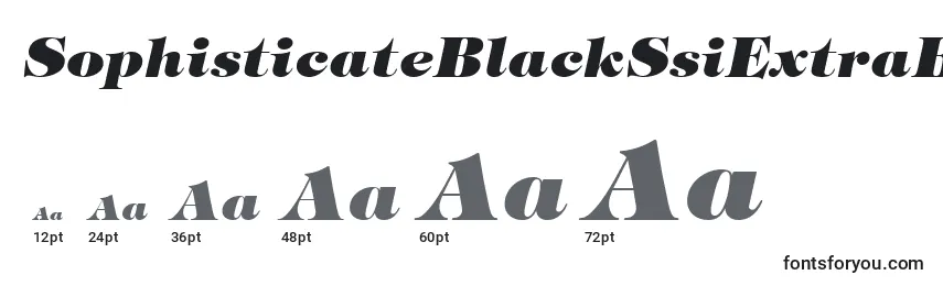 SophisticateBlackSsiExtraBoldItalic Font Sizes