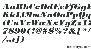  SophisticateBlackSsiExtraBoldItalic font