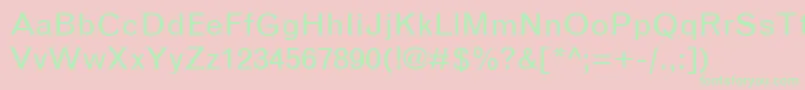 GranbrookRegular Font – Green Fonts on Pink Background