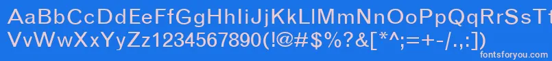 GranbrookRegular Font – Pink Fonts on Blue Background