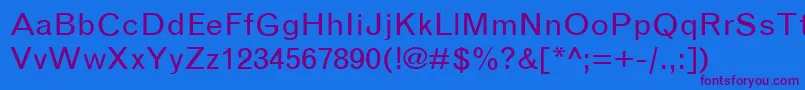 GranbrookRegular Font – Purple Fonts on Blue Background