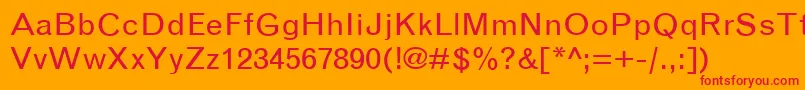 GranbrookRegular Font – Red Fonts on Orange Background