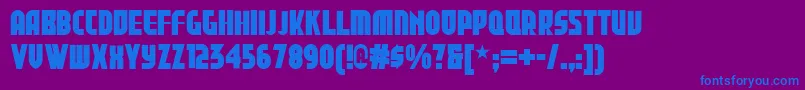 Шрифт Shall – синие шрифты на фиолетовом фоне