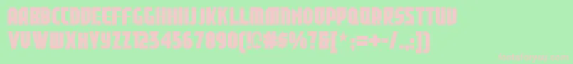 Shall Font – Pink Fonts on Green Background