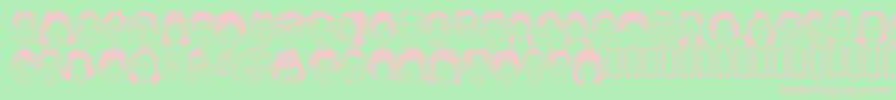 Sakabepeople07 Font – Pink Fonts on Green Background