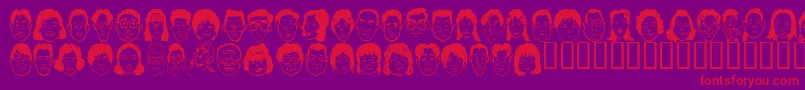 Sakabepeople07 Font – Red Fonts on Purple Background