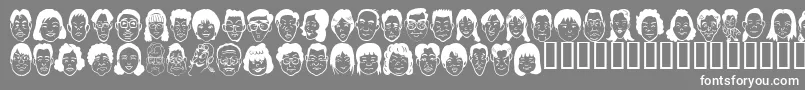 Sakabepeople07 Font – White Fonts on Gray Background