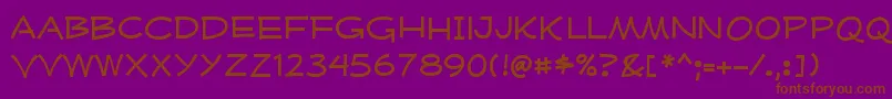 MufferawxpRegular Font – Brown Fonts on Purple Background