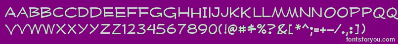 Lisätietoja MufferawxpRegular-fontista MufferawxpRegular-fontti – vihreät fontit violetilla taustalla