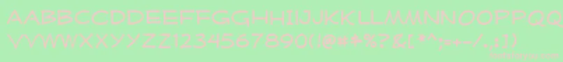 MufferawxpRegular Font – Pink Fonts on Green Background