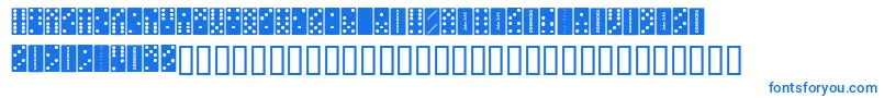 Dominoes Font – Blue Fonts on White Background