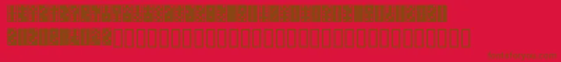Dominoes Font – Brown Fonts on Red Background