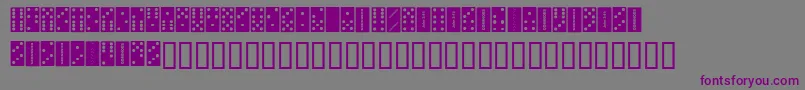 Police Dominoes – polices violettes sur fond gris