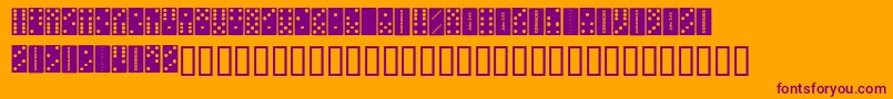 Шрифт Dominoes – фиолетовые шрифты на оранжевом фоне