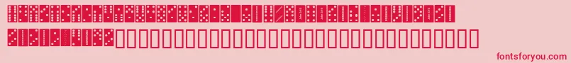 Dominoes Font – Red Fonts on Pink Background
