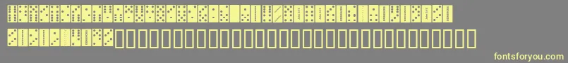 fuente Dominoes – Fuentes Amarillas Sobre Fondo Gris