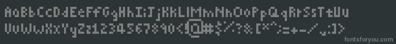 Шрифт Pixelated – серые шрифты на чёрном фоне