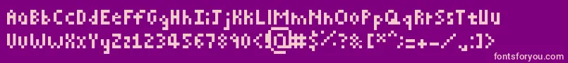 Pixelated Font – Pink Fonts on Purple Background