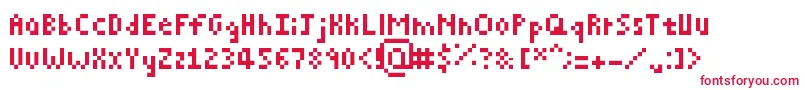 フォントPixelated – 赤い文字