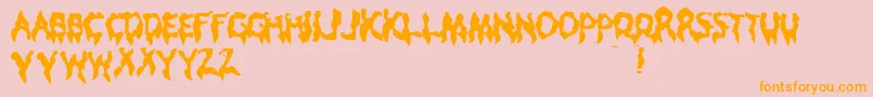 Droop Font – Orange Fonts on Pink Background