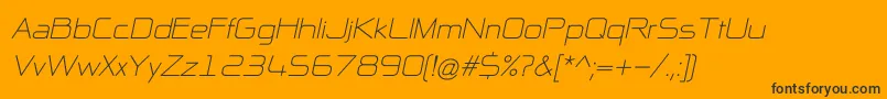 NpNaipolAllInOneItalic Font – Black Fonts on Orange Background