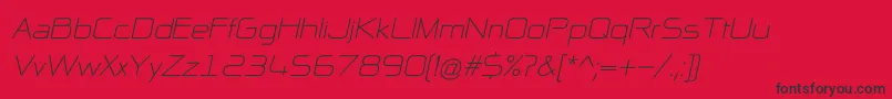 フォントNpNaipolAllInOneItalic – 赤い背景に黒い文字