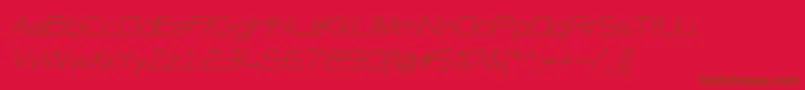 NpNaipolAllInOneItalic Font – Brown Fonts on Red Background