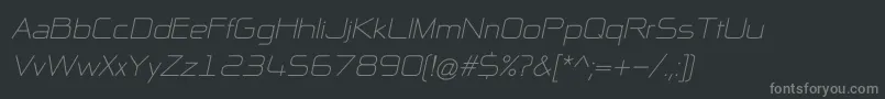 NpNaipolAllInOneItalic Font – Gray Fonts on Black Background
