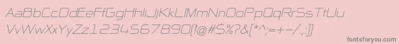 NpNaipolAllInOneItalic Font – Gray Fonts on Pink Background