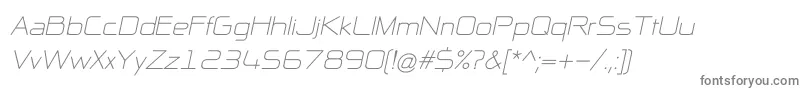 NpNaipolAllInOneItalic Font – Gray Fonts on White Background