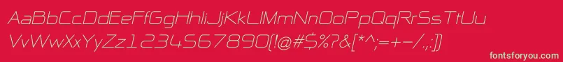 NpNaipolAllInOneItalic Font – Green Fonts on Red Background
