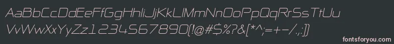 NpNaipolAllInOneItalic-Schriftart – Rosa Schriften auf schwarzem Hintergrund