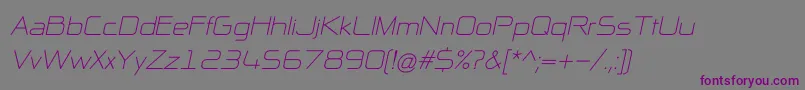 NpNaipolAllInOneItalic Font – Purple Fonts on Gray Background
