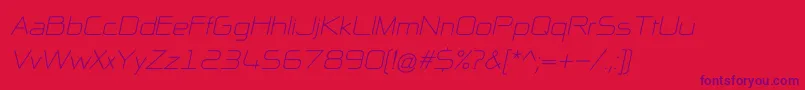 NpNaipolAllInOneItalic Font – Purple Fonts on Red Background