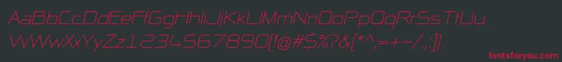 NpNaipolAllInOneItalic Font – Red Fonts on Black Background