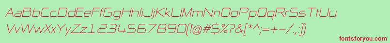 NpNaipolAllInOneItalic Font – Red Fonts on Green Background