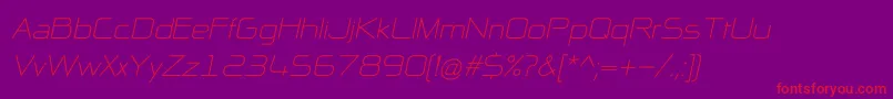 NpNaipolAllInOneItalic-Schriftart – Rote Schriften auf violettem Hintergrund