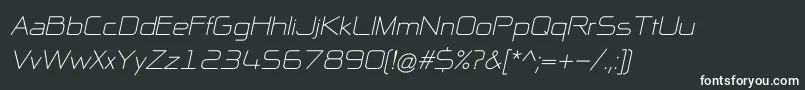 NpNaipolAllInOneItalic-Schriftart – Weiße Schriften